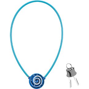 ROCKBROS Bike Cable Lock Anti Theft Security Bicycle Lock Cable 2 Keys for Road Bike MTB Scooter Blue