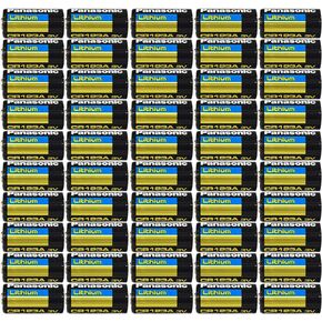 50 pcs Panasonic CR123A 3V Photo Lithium Batteries