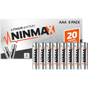Lithium AAA Batteries, 8 Pack 1.5V 1350mAh Longest Lasting Triple A Batteries for High-Tech Devices【Non-Rechargeable】