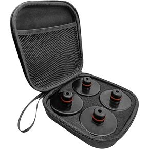 4 Pcs Non-Slip Rubber Lifting Jack Pads with a Storage Case - Compatible with Tesla Model 3/Y/S/X - Tire Repair Adapter Tools