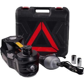 طقم جاك السيارة الكهربائية STANDTALL، مقبس هيدروليكي 5 طن 12 فولت مع مضخة نفخ الإطارات ومفتاح ربط الصدمات وإضاءة LED، لسيارات السيدان وسيارات الدفع الرباعي والشاحنات، وإصلاح تغيير إطارات المرآب المنزلي وطوارئ الطريق in Kuwait