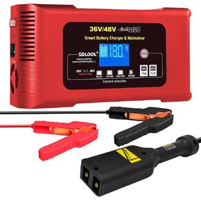 Golf Cart Battery Charger 36V 18A and 48V 13A, Car Battery Charger Smart Trickle Charger Lithium LiFePO4 Lead-Acid AGM/Gel/SLA Battery Charger for EZGO TXT Car Truck Boat