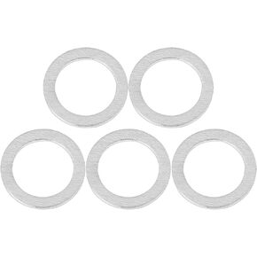 X AUTOHAUX 5pcs M14 Silver Tone Oil Drain Plug Gaskets Replacement for Hyundai 21513-23001