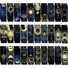 60 Pieces Space Magnetic Bookmarks Galaxy Cool Bookmarks for Book Lovers Sky Moon Starry Page Clip Book Markers Bulk for Boys Men Women Kids Students Teachers Reading School Library Office Gift