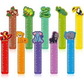 Frienda 50 Pieces Cute Animals Bookmarks Ruler for Kids Jungle Animal Farmhouse Teacher Prizes Book Markers Students Jungle Animal Party Favor, 10 Styles(Farm Animal)