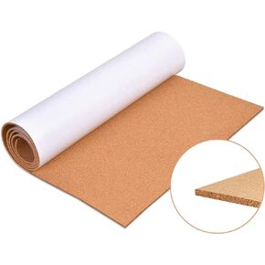 Self-Adhesive Cork Board Roll, 1/8" Thick Cork Boards for Walls, 47"x16" Cork Board Rolls Bulletin Boards for Home School Officel(3mm,Roll,47")
