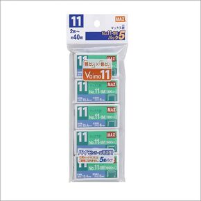 Max No.11-1M Stapler, for Bimo 11, No. 11, Pack of 5