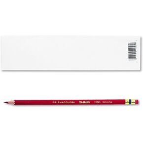 Prismacolor 20045 Col-Erase Pencil w/Eraser Carmine Red Lead/Barrel Dozen