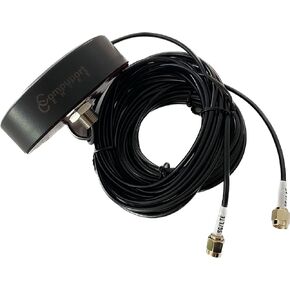 CompuPort 5G LTE MIMO Omni-Directional Puck Antenna with Dual-Diversity SMA Male connectors with 15′ Cables for 4G/5G Wireless modems Works with Sierra Airlink, Teltonika, Microhard & DiGi