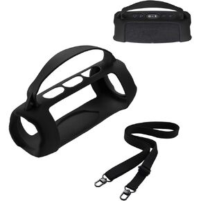 Silicone Protective Cover Case for JBL Charge 5 Wi-Fi/Charge 5 Portable Wireless Bluetooth Speaker Travel Carrying Case with Strap Protector Skin Sleeve for JBL Charge 5 Wi-Fi/Charge 5 Accessories