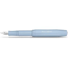 Kaweco COLLECTION Fountain Pen Mellow Blue, Fine Nib Sport Octagonal Clip Chrome