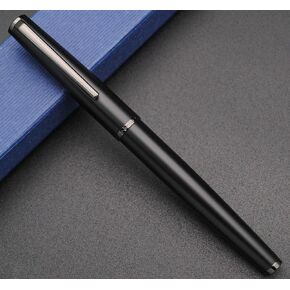 JINHAO 95 Series Metal Fountain Pen (Black with Gold Clip, F Nib 0.5mm)