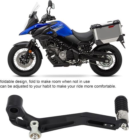 Aramox Adjustable Shift Pedal Lever Motorcycle Adjustable Gear Shifter Folding Shift Pedal Lever Compatible with Suzuki V Strom DL650 2017‑2020 (Black) in Saudi Arabia