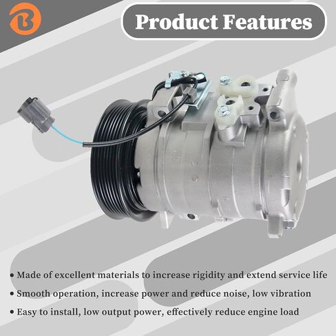 ضاغط مكيف الهواء مع القابض - يستبدل CO 28003C، 38810-RAA-A01، 10349951 - متوافق مع Accord، 2003-2007 in Kuwait