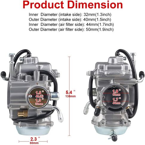 WATERWICH Compatible with Carburetor Polaris Sportsman 500 1998-2010 Polaris Magnum 325 425 500 POLARIS TRAIL BOSS 325 2000 2001 2002 Polaris Ranger 425 500 with Filter Throttle Base Cover & Screw Kit in Saudi Arabia