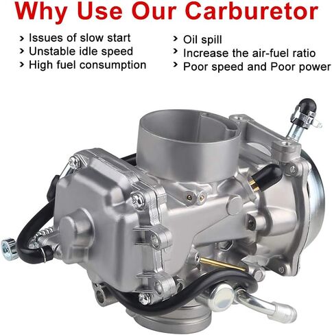 WATERWICH Compatible with Carburetor Polaris Sportsman 500 1998-2010 Polaris Magnum 325 425 500 POLARIS TRAIL BOSS 325 2000 2001 2002 Polaris Ranger 425 500 with Filter Throttle Base Cover & Screw Kit in Saudi Arabia
