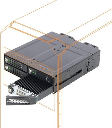 ICY DOCK 4 Bay M.2 NVMe SSD PCIe 4.0 Mobile Rack Enclosure for External 5.25" Drive Bay (4 x OCuLink SFF-8612 4i) | ToughArmor MB720MK-B V3 in Saudi Arabia