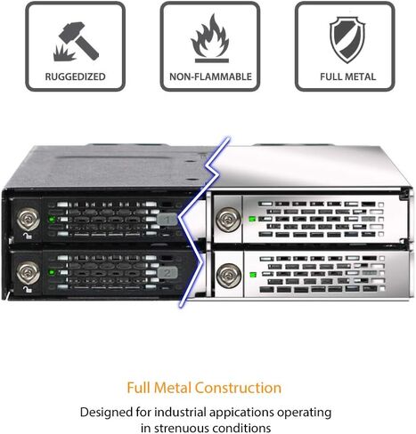 ICY DOCK 4 Bay M.2 NVMe SSD PCIe 4.0 Mobile Rack Enclosure for External 5.25" Drive Bay (4 x OCuLink SFF-8612 4i) | ToughArmor MB720MK-B V3 in Saudi Arabia