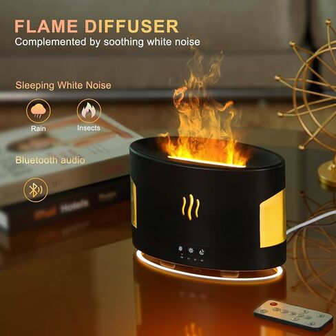 Diffuser Essential Oil Large Room,450ml Diffusers for Home,Essential Oil Diffuser,Bluetooth Speaker,No Water Auto Shut Off,Room,Gifts(Black)… in Saudi Arabia