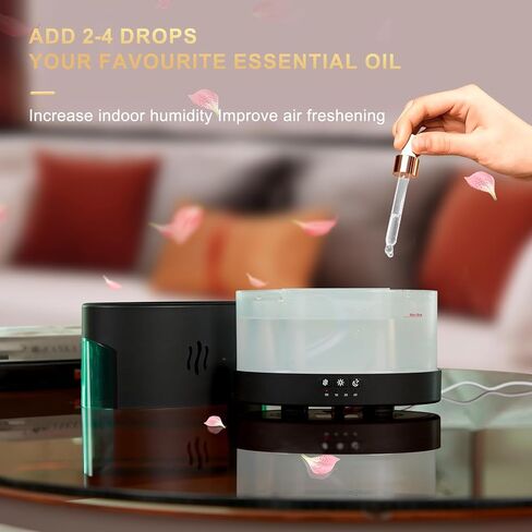 Diffuser Essential Oil Large Room,450ml Diffusers for Home,Essential Oil Diffuser,Bluetooth Speaker,No Water Auto Shut Off,Room,Gifts(Black)… in Saudi Arabia