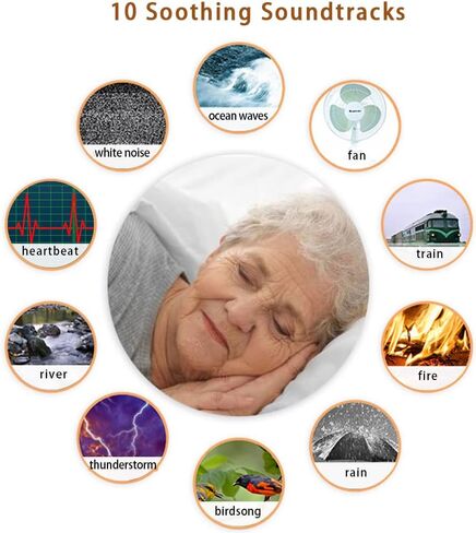 موزع روائح الزيوت العطرية للعلاج العطري وآلة ضوضاء بيضاء مع 7 مصابيح LED ملونة، 10 أصوات مهدئة، ضوء ليلي، مؤقت، رذاذ بارد، آلة صوت للنوم ذاتي الإغلاق بدون ماء (حبيبات خشبية عميقة) in Kuwait