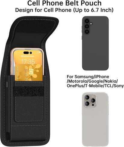 Phone Pouch Case for iPhone 15 14 13 12 11 XR, Men Cell Phone Belt Holder Holster for Samsung Galaxy S24 Ultra S24 S23 S22 S21 Samsung A15 5G A14 A13 A12 A25 5G Case with Belt Clip in Saudi Arabia
