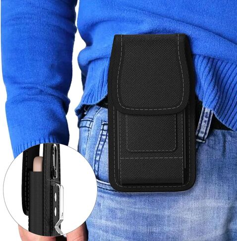 Phone Pouch Case for iPhone 15 14 13 12 11 XR, Men Cell Phone Belt Holder Holster for Samsung Galaxy S24 Ultra S24 S23 S22 S21 Samsung A15 5G A14 A13 A12 A25 5G Case with Belt Clip in Saudi Arabia