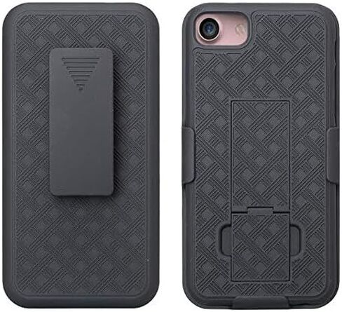 حافظة iPhone SE2/8/7/6/6s، حافظة كومبو وحافظة - مع مسند مدمج، حافظة بمشبك حزام دوار لهاتف Apple iPhone SE 3rd Gen (2022) SE2 8، 7، 6، 6s in Kuwait