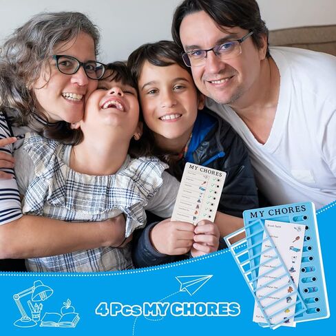 4 قطع من مخطط الأعمال الروتينية للأطفال، قائمة مرجعية بلاستيكية مع 12 بطاقة قابلة للفصل، مخطط مهام للبالغين للقيام بقائمة التخطيط (أبيض، وردي، أزرق، أخضر) in Kuwait