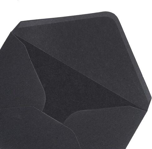 200 قطعة من المظاريف السوداء الصغيرة، مغلفات بطاقات الهدايا الصغيرة، مظاريف جيب لدعوة زفاف الأعمال لتخرج الأموال وحفلات الزفاف والعطلات، 4.3 × 2.9 بوصة in Kuwait