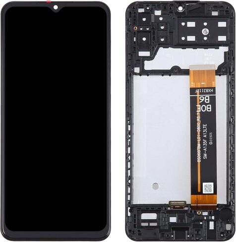 for Samsung Galaxy F13 Screen Replacement SM-E135F, SM-E135F/DS 6.6" LCD Display Touch Digitizer Assembly(Black with Frame) in Saudi Arabia
