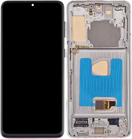 AMOLED لهاتف Samsung Galaxy S21 Plus استبدال الشاشة مع إطار لهاتف Samsung S21+ استبدال الشاشة SM-G996B SM-G996U LCD محول رقمي شاشة تعمل باللمس مع أدوات 6.7 بوصة فضي in Kuwait