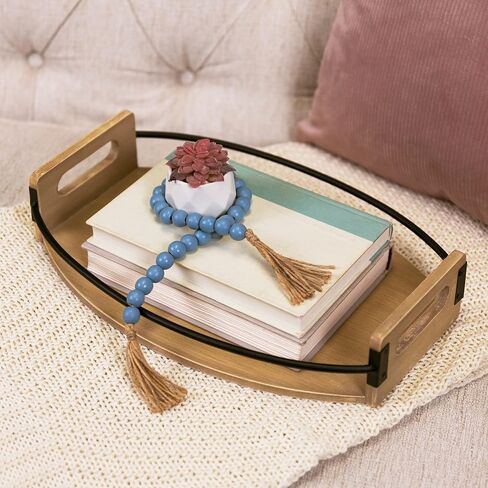 مجموعة قطع تزيين المزرعة من ستراتون مكونة من قطعتين من الخرز الخشبي الأزرق مع شرابات - طول كل منها 23 بوصة - سهلة التصميم in Kuwait