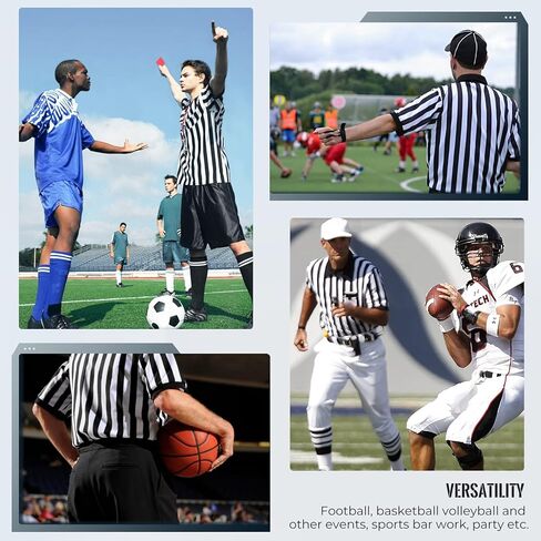 Men's Referee Shirt, Official Referee Uniform Basketball Umpire Jerseys for Football Volleyball Halloween Costume in Kuwait