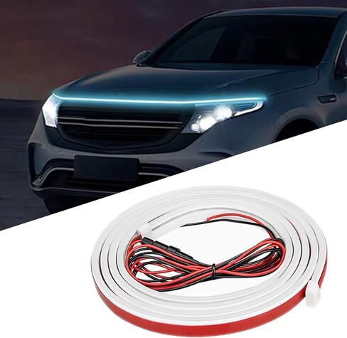 UGSHY 1 PC Exterior Car LED Strip Lights, Car Daytime Running Light Strips, 59 Inches Flexible Waterproof Car Hood Strip Light, for Cars, SUVs, Trucks (Blue) in Saudi Arabia