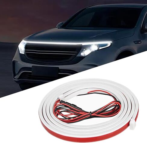 UGSHY 1 PC Exterior Car LED Strip Lights, Car Daytime Running Light Strips, 59 Inches Flexible Waterproof Car Hood Strip Light, for Cars, SUVs, Trucks (Blue) in Saudi Arabia