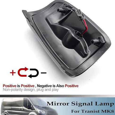 NSLUMO Amber LED Side Mirror Marker Lights Compatible w/ 2015-2021 F-ord Transit 150 250 350 Smoked Lens Side Mirror Blinker Turn Signal Indicator Lamp Assembly in Saudi Arabia