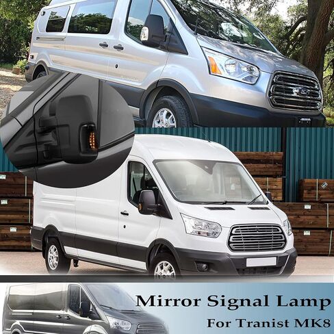 NSLUMO Amber LED Side Mirror Marker Lights Compatible w/ 2015-2021 F-ord Transit 150 250 350 Smoked Lens Side Mirror Blinker Turn Signal Indicator Lamp Assembly in Saudi Arabia