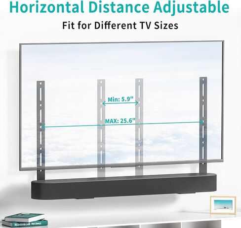 حامل تلفزيون Soundbar عالي التحمل لحامل Sonos Beam Gen 1&2 Soundbar أسفل التلفزيون أو فوق ارتفاع التلفزيون، قم بضبط حامل Soundbar لحامل تلفزيون Sonos Beam مع مجموعة أدوات - تحمل ما يصل إلى 15 رطلاً in Kuwait