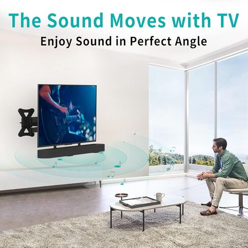 حامل تلفزيون Soundbar عالي التحمل لحامل Sonos Beam Gen 1&2 Soundbar أسفل التلفزيون أو فوق ارتفاع التلفزيون، قم بضبط حامل Soundbar لحامل تلفزيون Sonos Beam مع مجموعة أدوات - تحمل ما يصل إلى 15 رطلاً in Kuwait