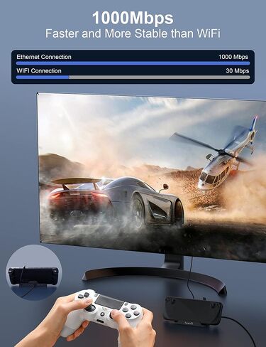 Steam Deck/Steam Deck OLED Dock with SD/TF Reader, NewQ 7-in-1 Dock with HDMI 2.0 4K@60Hz, 2 USB-A 3.0, 1000Mbps Ethernet, PD-in 100W Max, Compatible with USB C Devices in Saudi Arabia