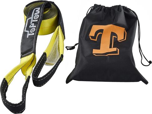 TOPTOW 64059 حامل وصلة المقطورة ثلاثي الكرات مع كبل D دوار، وحزام سحب للاسترداد 3 بوصات × 20 بوصة in Kuwait