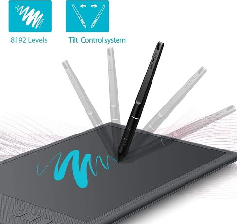HUION Inspiroy Q11K V2 أقراص الرسم الرسومية اللاسلكية وظيفة الميل بطارية خالية من القلم 8192 ضغط القلم، 11 * 6.87 بوصة قلم لوحي لجهاز Mac/PC/Windows in Kuwait