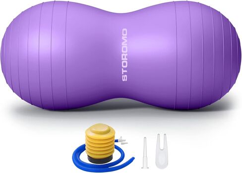 Peanut Ball,Peanut Exercise Ball,Yoga Ball,Pregnancy Ball,Peanut Stability Ball,for Kids Therapy,Labor Birthing,Core Strength Training(Include Pump) (39x20 inch (100x50cm), Purple) in Saudi Arabia