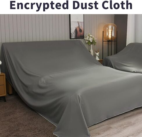 LiveGo Furniture Dust Cover Cloth Sofa Cover Dustproof Cloth Bed Cover Cabinet Cover Cloth Home Dust Block Ash Cover Home (Dark Grey, 240cm x 350cm(94x137in)) in Kuwait