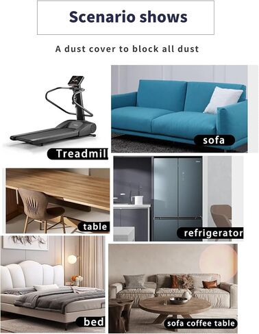 LiveGo Furniture Dust Cover Cloth Sofa Cover Dustproof Cloth Bed Cover Cabinet Cover Cloth Home Dust Block Ash Cover Home (Dark Grey, 240cm x 350cm(94x137in)) in Kuwait