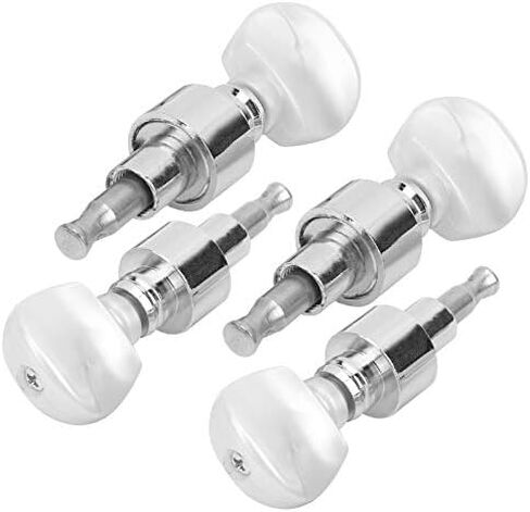 4 أوتاد ضبط البانجو، 4 قطع آلة بانجو موجهة مضادة للصدأ من سبائك الزنك البانجو رؤوس آلة مع أزرار لؤلؤية، آلات ضبط البانجو (فضية) in Kuwait