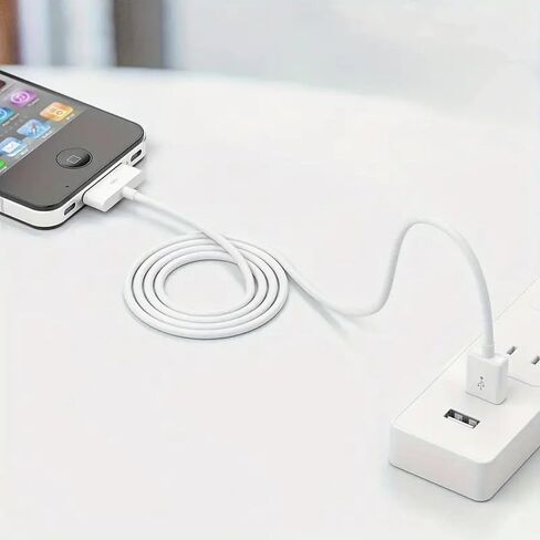 كابل شحن USB 30 سنًا، كابل 30 سنًا لهاتف iPhone 4s، كابل بيانات موصل شحن USB ومزامنة الكابلات لهواتف iPhone 4/4s، iPhone 3G/3Gs، iPad 3/2/1، iPod Classic iPod Touch iPod Nano (1 متر ، 1 قطعة) in Saudi Arabia