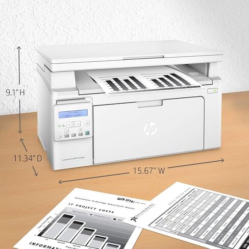 طابعة ليزر HP Laserjet Pro M130nw الكل في واحد لاسلكية، جاهزة للتجديد من Amazon Dash (G3Q58A). تحل محل طابعة الليزر HP M125nw (متجددة) in Kuwait