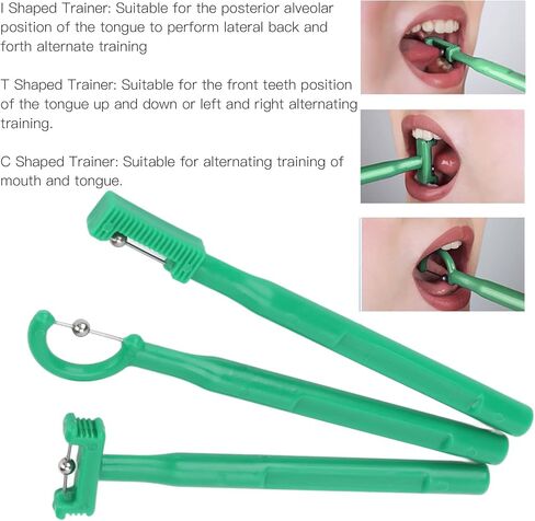 3Pcs Tongue Tip Exercise Set, Tongue Tip Lateralization Lifting Oral Muscle Training Tool, Mouth Exerciser, Muscle Perceiving Training Recovery Device, Improves Feeding Skills and Speech Clarity in Saudi Arabia